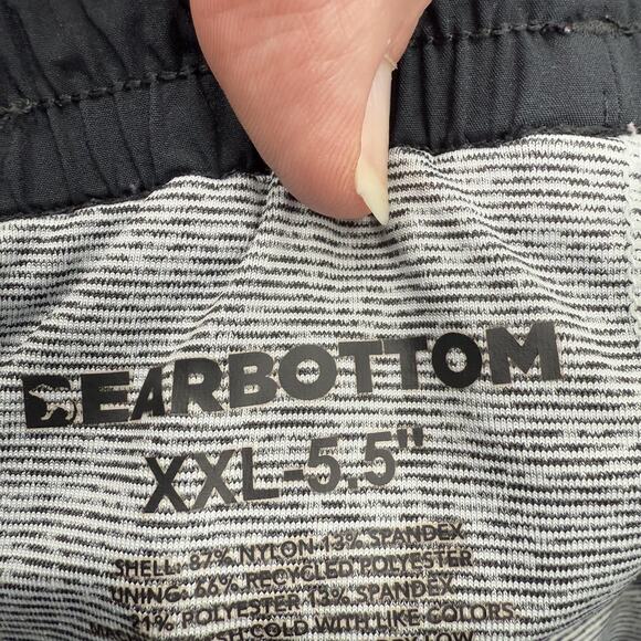 Bearbottom Shorts Mens XXL Black Lined 5.5 Inseam Athletic Quick Dry Stretch - Picture 2 of 6